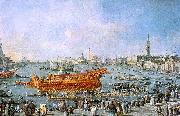 Francesco Guardi The Bucentaur Departs for the Lido on Ascension Day oil painting